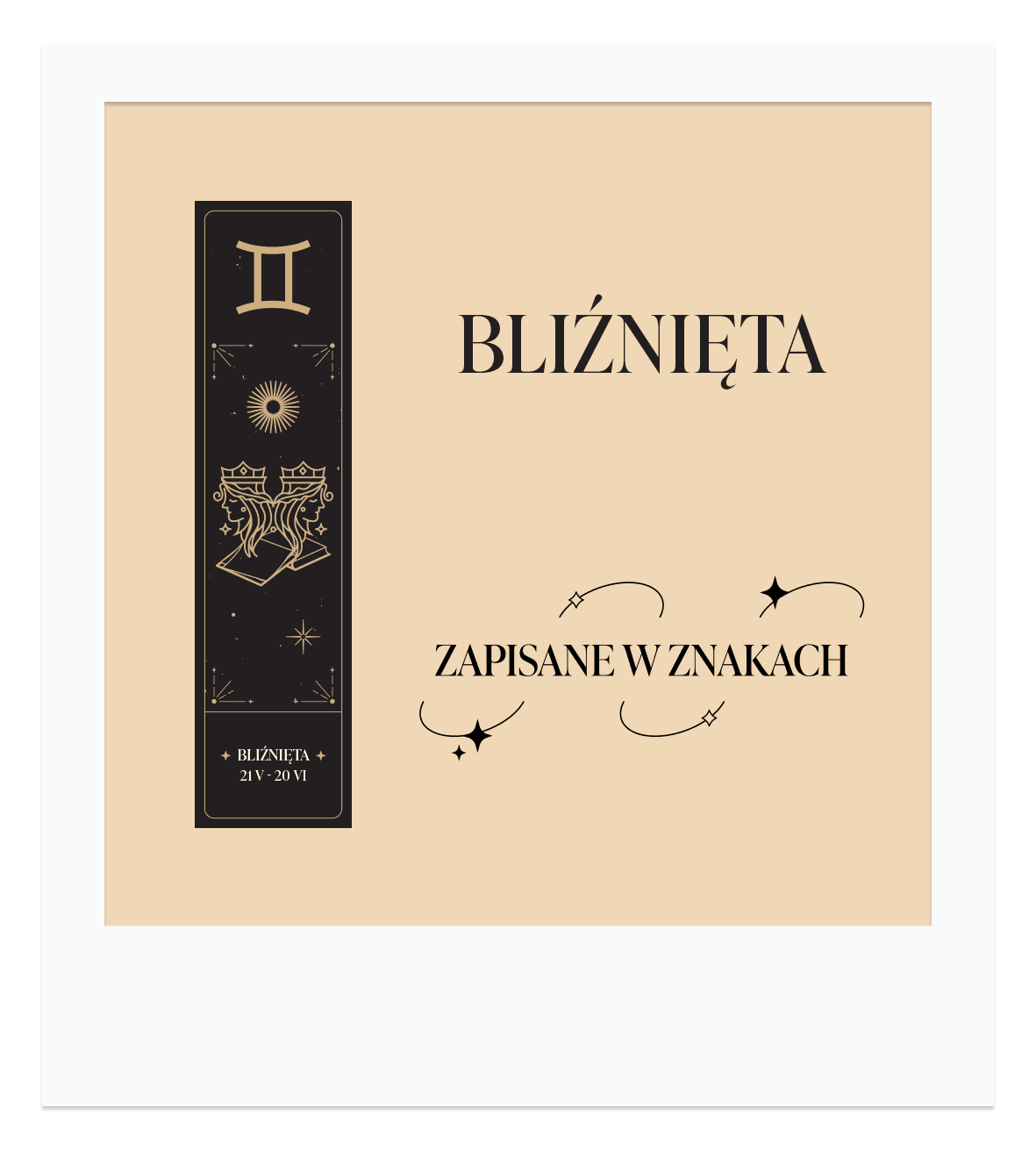 Zakładki z serii zapisane w znakach - Bliźnięta